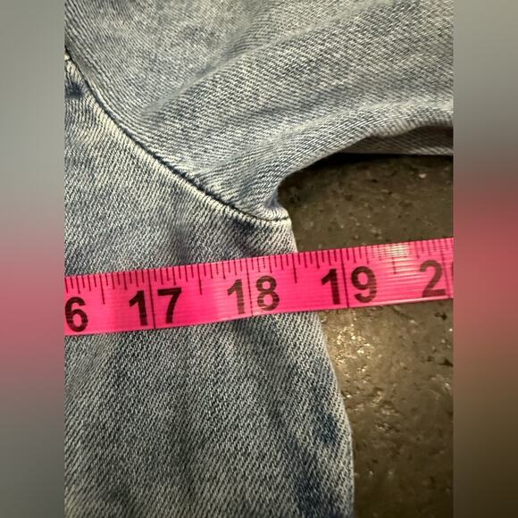 UEC FREE PEOPLE RUMORS Blue Jean Denim Jacket Sz M - Picture 7 of 8